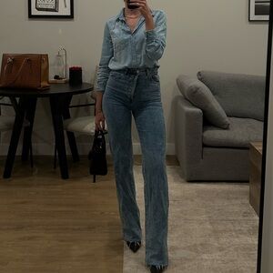 Mango Danila High-waisted wide leg Jean